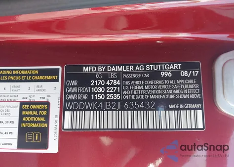 2018 Mercedes-Benz C 300 from USA, damaged, VIN WDDWK4JB2JF635432